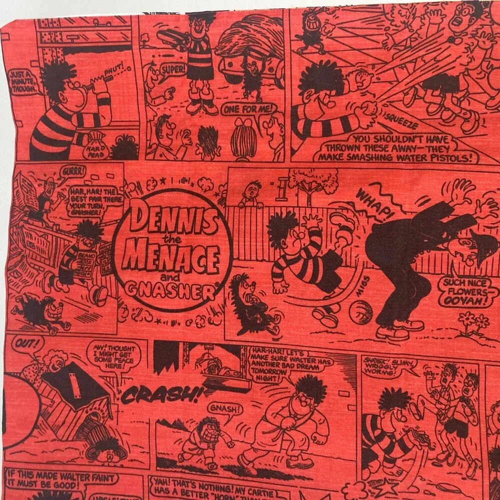 Beano Dennis the Menace Pillowcase Fabric Panel Cotton Blend John Lewis 18x27